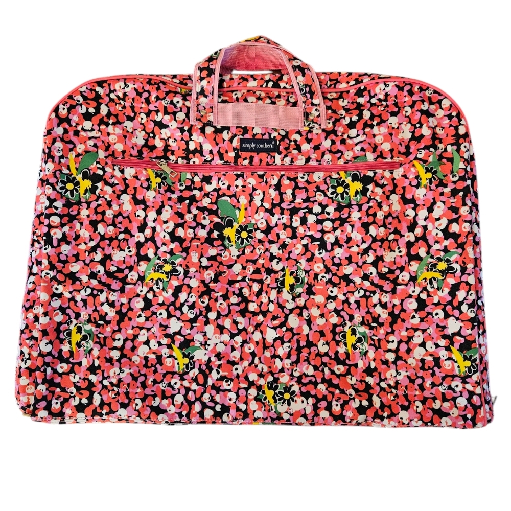 Simply Southern Pink Floral Garment Bag Tote
